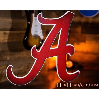 Alabama Script A Logo 3D Metal Art - 16