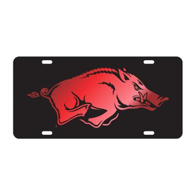 Arkansas Running Hog Red/Black License Plate