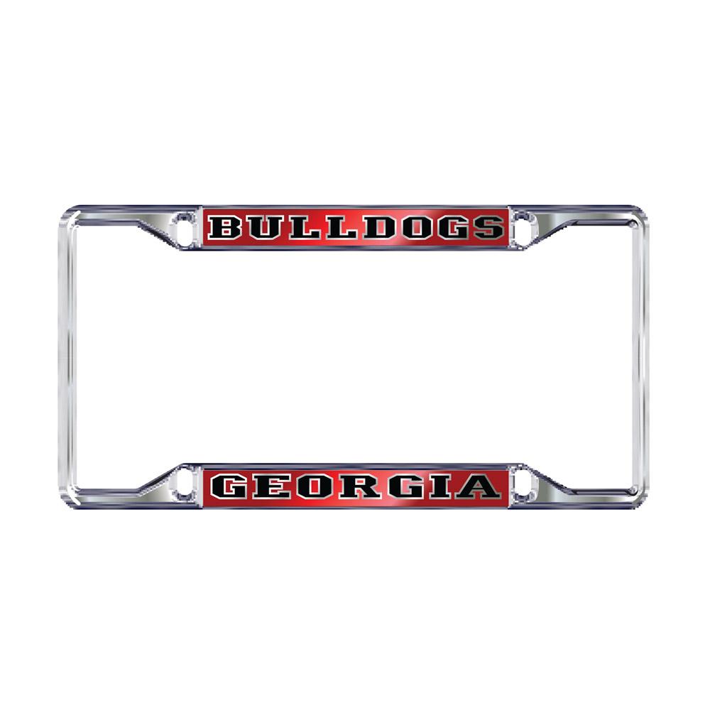Georgia Bulldogs Metal License Plate 6 x 12 Diamond 