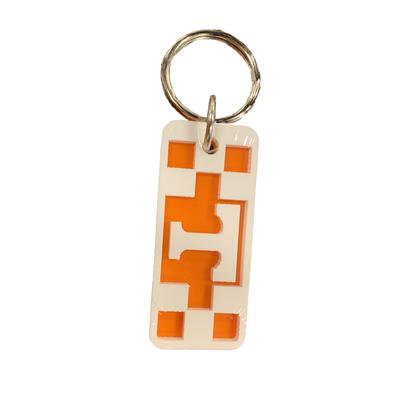 Tennessee Checkerboard Rectangle Keychain