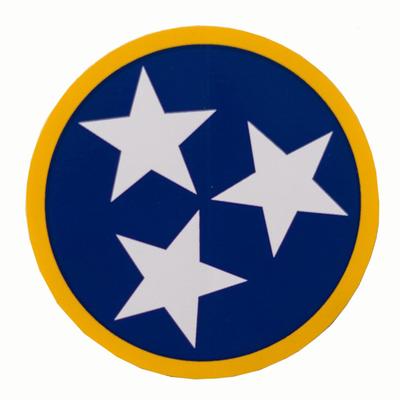 Volunteer Traditions Navy and Gold Tristar Decal