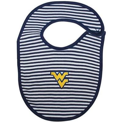 West Virginia Infant Striped Bib