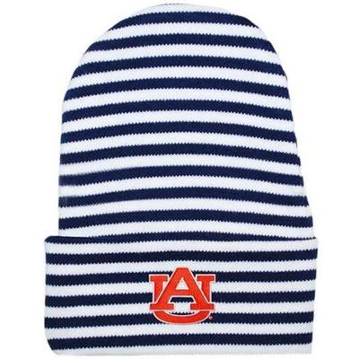 Auburn Infant Striped Knit Cap 