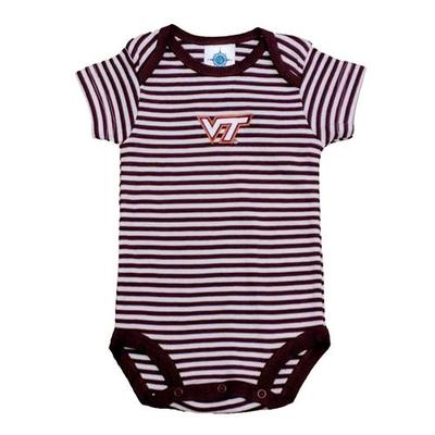Virginia Tech Infant Striped Oneise