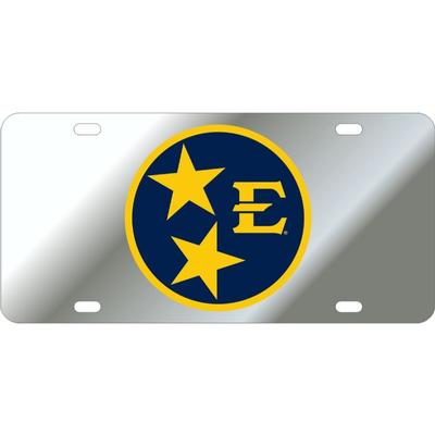 ETSU Silver Tristar License Plate