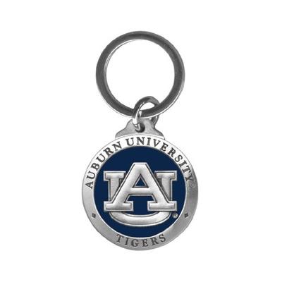 Auburn Heritage Pewter Key Chain (Blue Emblem)