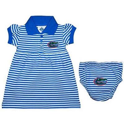 Florida Infant Striped Game Day Dress With Bloomer 