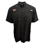  Virginia Tech Columbia Pfg Tamiami Woven Shirt