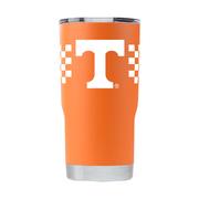  Tennessee Gametime Sidekick 20 Oz Checkerboard Striped Tumbler With Lid