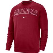  Arkansas Nike Fleece Club Crew Sweater