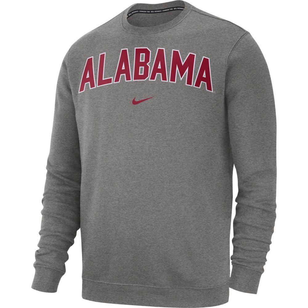 Bama | Alabama Nike Fleece Club Crew Sweater | Alumni Hall
