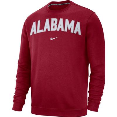 Alabama Nike Fleece Club Crew Sweater TEAM_CRIMSON