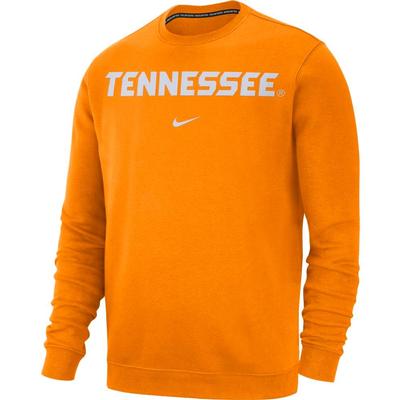 Tennessee Nike Fleece Club Crew Sweater BRIGHT_CERAMIC
