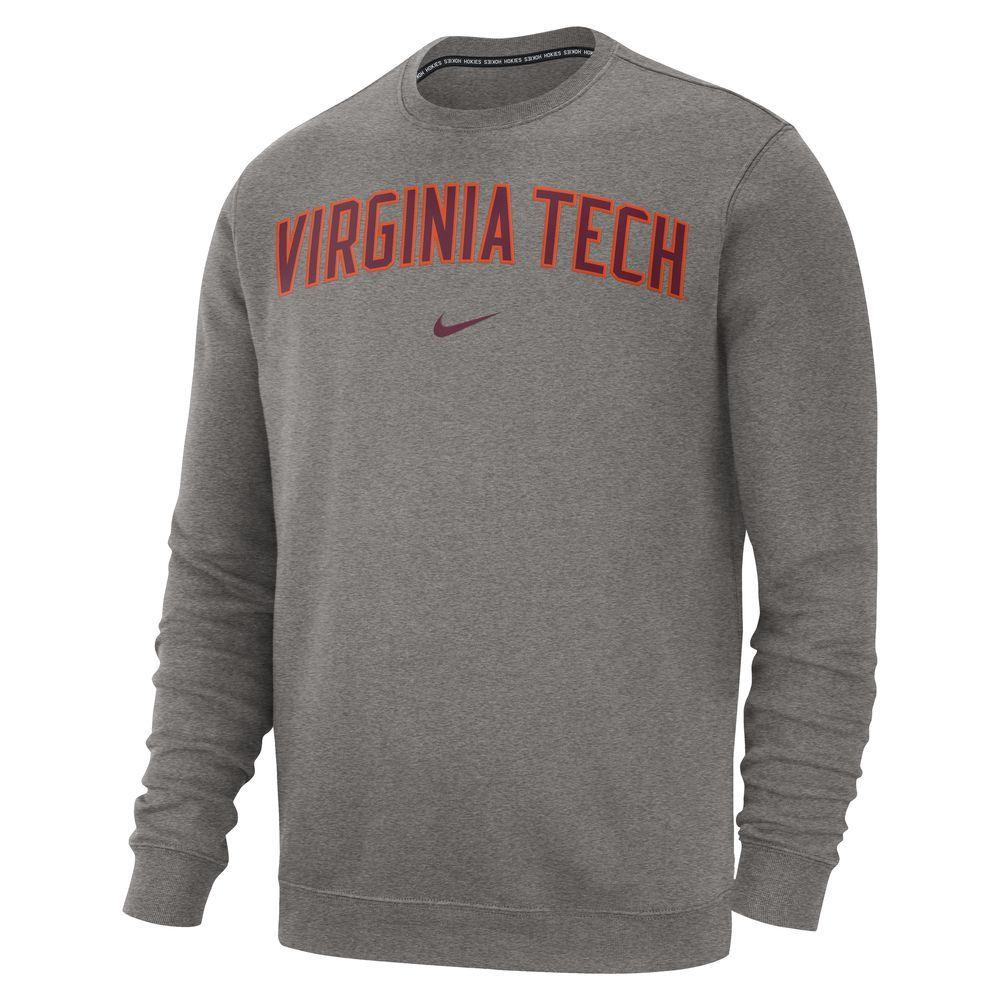  Virginia Tech Nike Fleece Club Crew Sweater