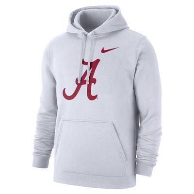 Alabama Nike Fleece Club Pullover Hoodie WHITE