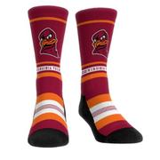  Virginia Tech Rock ' Em Hokiebird Striped Socks