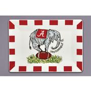  Alabama Magnolia Lane Elephant Football Platter