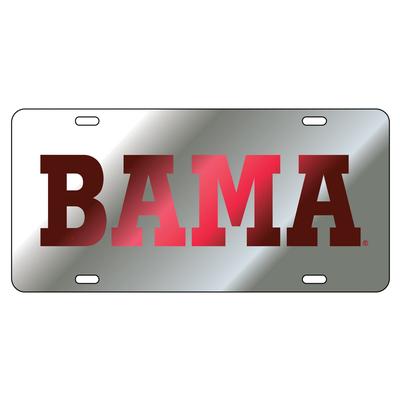 Alabama License Plate Silver/Crimson BAMA