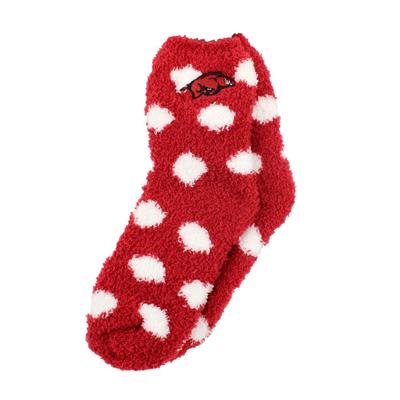 Arkansas ZooZatz Fuzzy Dot Socks