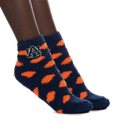 Auburn ZooZatz Fuzzy Dot Socks