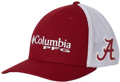Alabama Columbia PFG Mesh Flex Fit Hat RED_VELVET/WHT