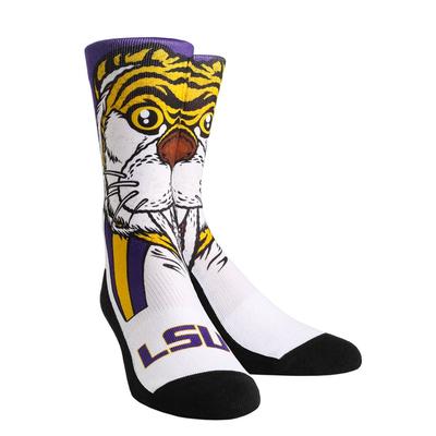 LSU Rock'em Split Face Mascot Socks