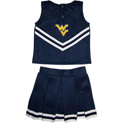 West Virginia Toddler 2 Piece Cheerleader Outfit