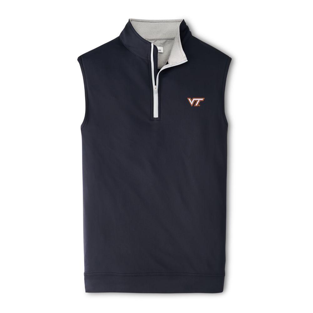  Virginia Tech Peter Millar Galway Quarter- Zip Vest