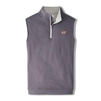 Virginia Tech Peter Millar Galway Quarter-Zip Vest IRON