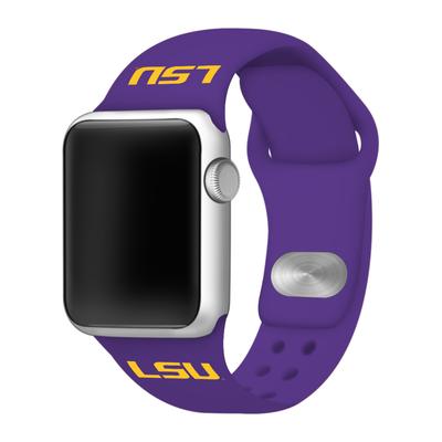 LSU Apple Watch Purple Silicon Sport Band 38/40 MM