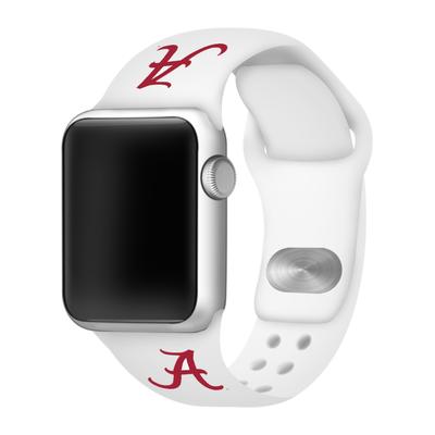 Alabama Apple Watch White Silicon Sport Band 38/40 MM