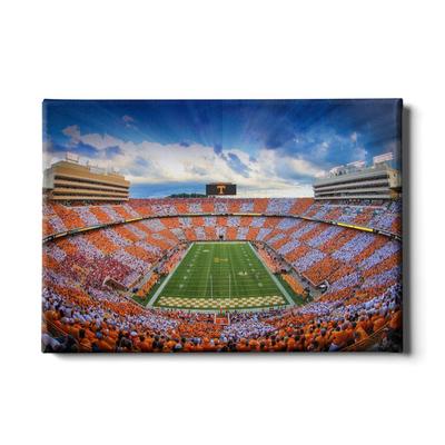 Tennessee 24x16 Sunset Over Checkerboard Neyland