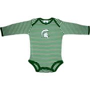  Michigan State Infant Striped Long Sleeve Bodysuit