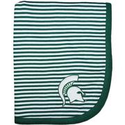  Michigan State Striped Knit Baby Blanket