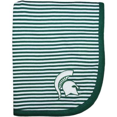 Michigan State Striped Knit Baby Blanket