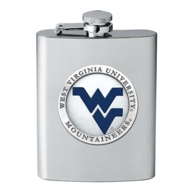 West Virginia Heritage Pewter Blue WV Flask