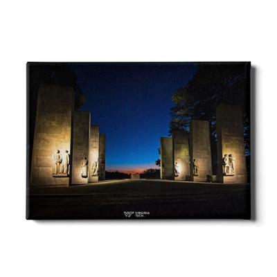 Virginia Tech War Memorial Sunset Canvas