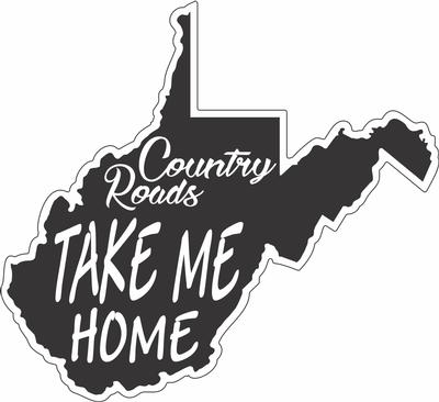 Country Roads State 6' Decal