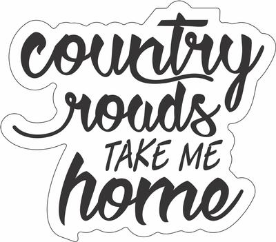 Country Roads Script Magnet