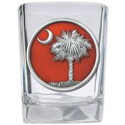  Clemson Heritage Pewter Palmetto Square Shot Glass