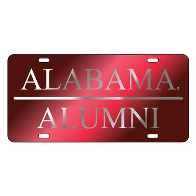 Alabama License Plate Crimson/Silver Alumni