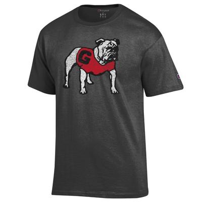 Georgia Champion Giant Standing Bulldog Tee Shirt GRANITE_HTHR