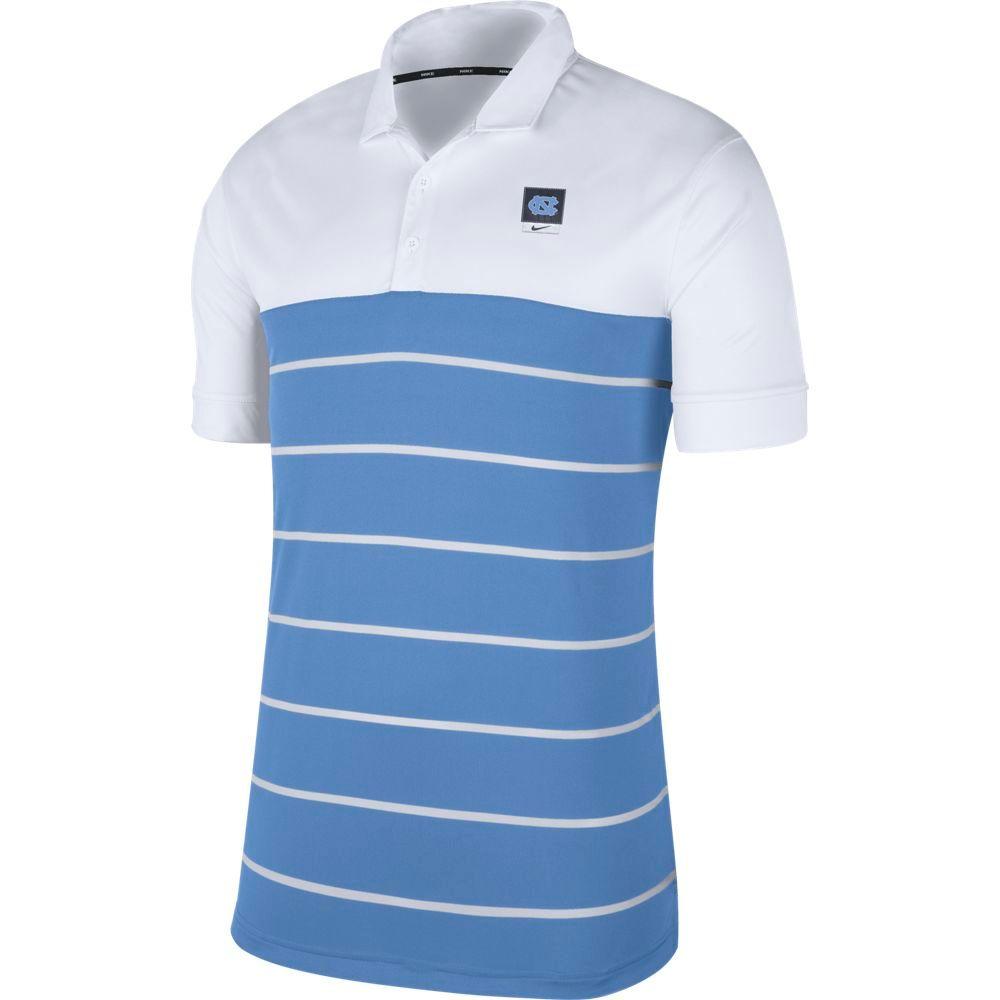 UNC | UNC Nike Label Striped Polo 