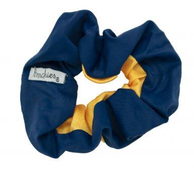 Pomchies Navy and Gold Hair Scrunchie