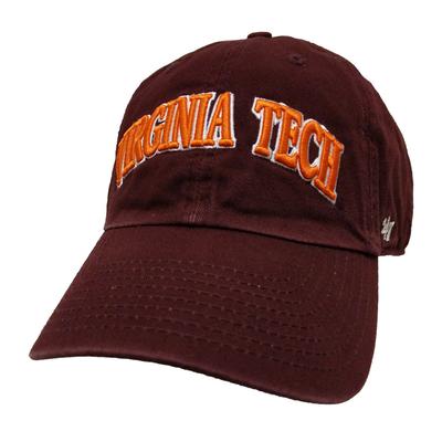 Virginia Tech '47 Brand Arch Clean Up Hat