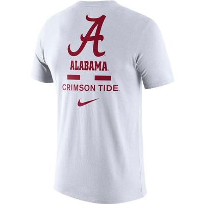 Alabama Nike Men's Dri-fit Cotton DNA Tee WHITE