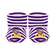 Lsu Infant Striped Booties