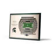  Michigan State 5- Layer 3d Spartan Stadium View Wall Art