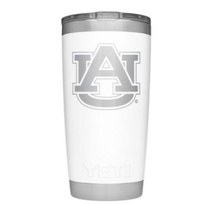 Aub | Auburn Yeti 20oz White Powder Coated Rambler | Alumni Hall