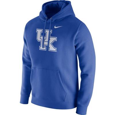 Kentucky Nike Men's Club Fleece Logo Pullover Hoodie ROYAL